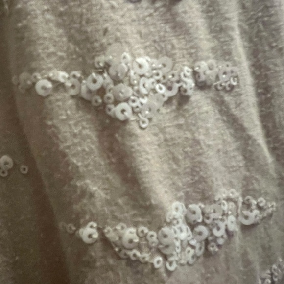 Tan tank top with sequins - Picture 4 of 4